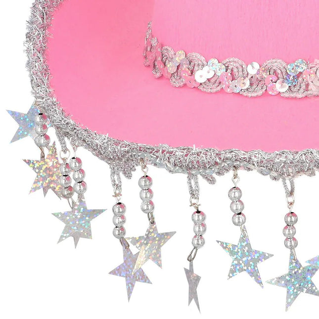 Cowboyhoed Stargazing roze van Boland koop je bij Partywinkel