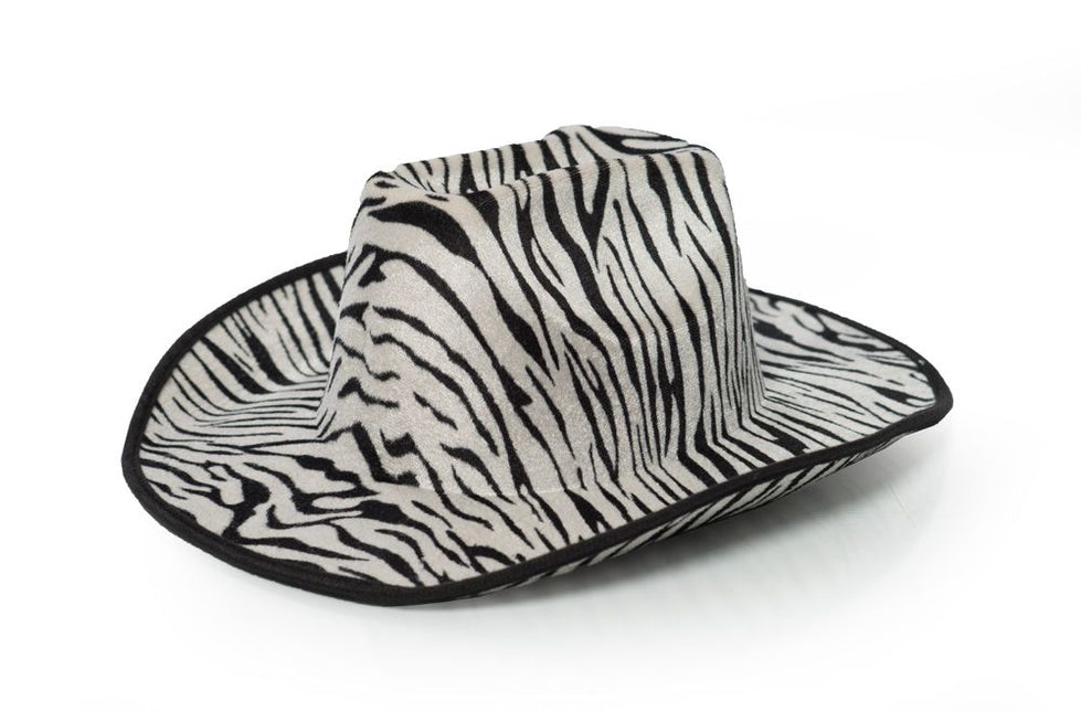 Cowboyhoed Zebra van Partychimp koop je bij Partywinkel