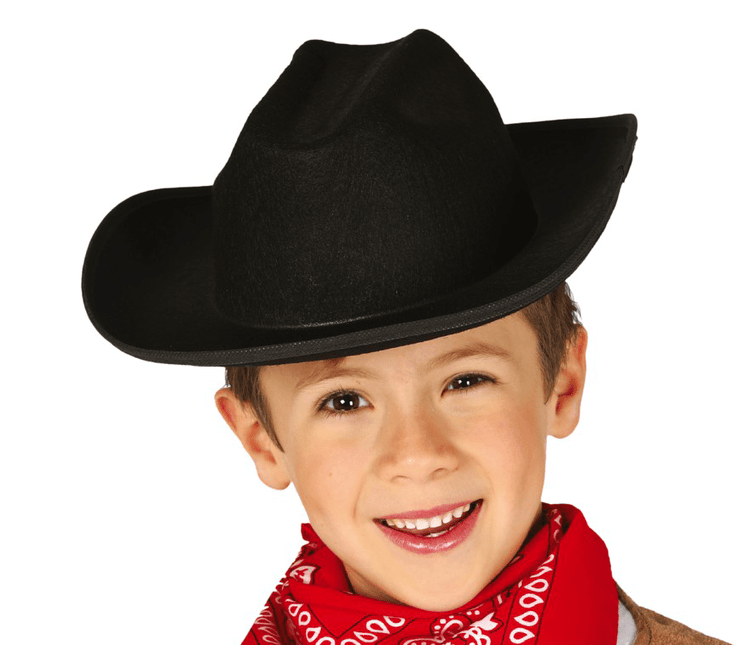 Cowboyhoed Zwart Kinderen van Fiestas Guirca koop je bij Partywinkel