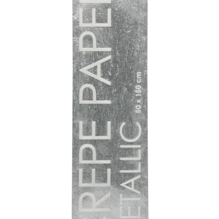 Crepe Papier Metallic Zilver 50cm 1,5m van WeFiesta koop je bij Partywinkel