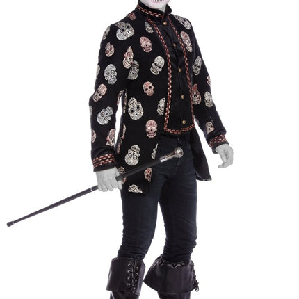 Dia De Los Muertos Jas Zwart Heren van Wilbers & Wilbers koop je bij Partywinkel