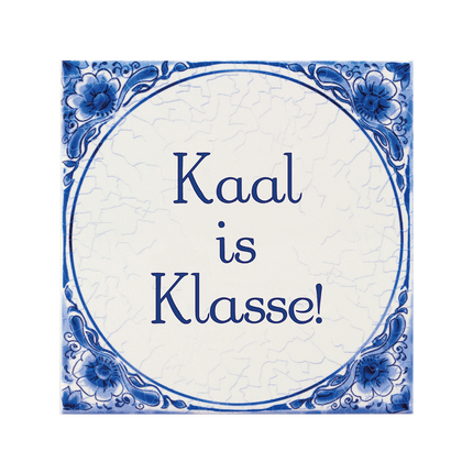 Delfts Blauw Tegel Kaal 14,5cm van Paper Dreams koop je bij Partywinkel