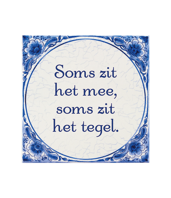 Delfts Blauw Tegel Soms Tegel 14,5cm van Paper Dreams koop je bij Partywinkel
