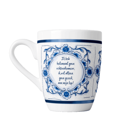 Delfts blauwe mok - Ochtendhumeur van Paper Dreams koop je bij Partywinkel