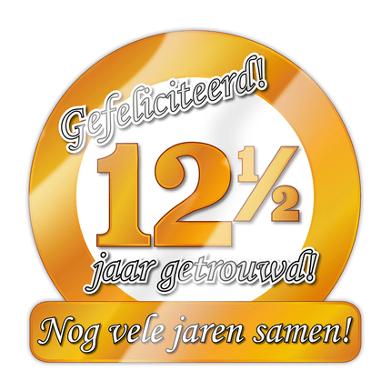 Deurbord 12,5 Jaar Getrouwd 50cm van Paper Dreams koop je bij Partywinkel
