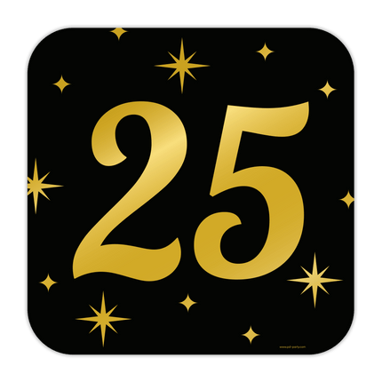 Deurbord 25 Jaar 50cm van Paper Dreams koop je bij Partywinkel
