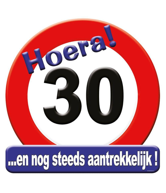 Deurbord 30 Jaar Verkeersbord 50cm van Paper Dreams koop je bij Partywinkel