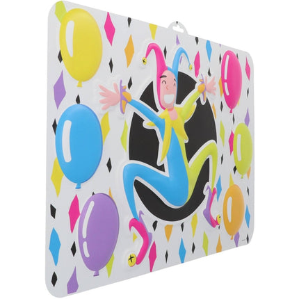 Deurbord 3D Harlekijn Meerkleurig 52cm van Folat koop je bij Partywinkel