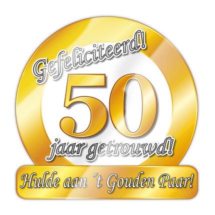 Deurbord 50 Jaar Getrouwd 50cm van Paper Dreams koop je bij Partywinkel