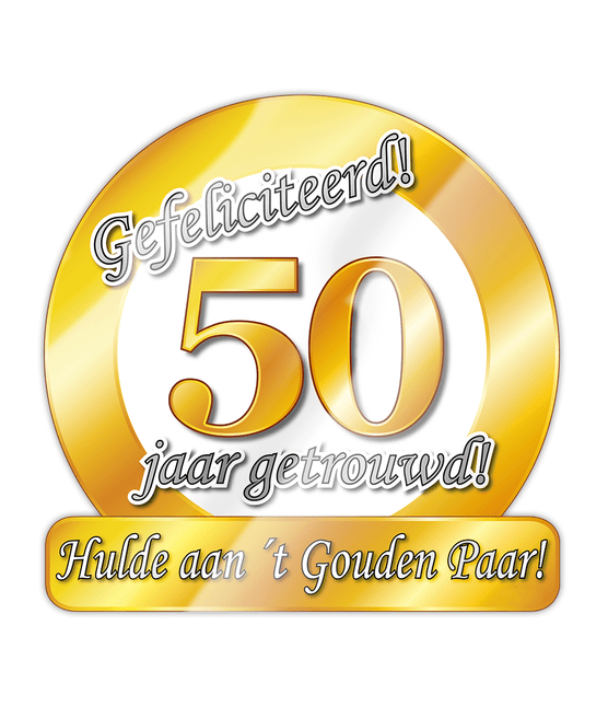 Deurbord 50 Jaar Getrouwd 50cm van Paper Dreams koop je bij Partywinkel