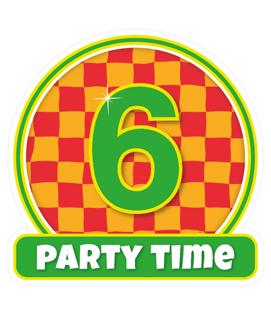Deurbord 6 Jaar Gekleurd 50cm van Paper Dreams koop je bij Partywinkel