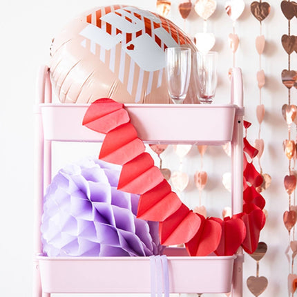 Hartjes Deurgordijn Rose Goud 2m van Folat koop je bij Partywinkel