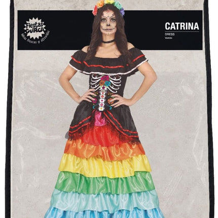 Dia De Los Muertos Halloween Kostuum Dames van Fiestas Guirca koop je bij Partywinkel