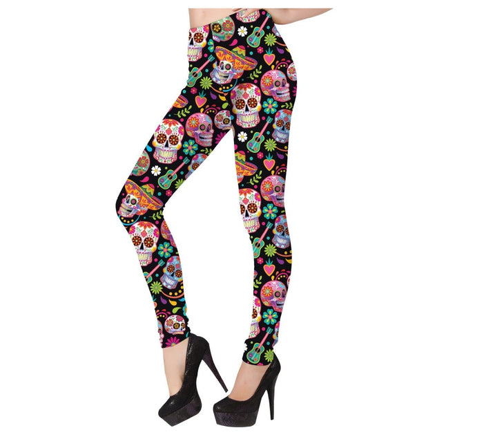 Dia De Los Muertos Legging van Fiestas Guirca koop je bij Partywinkel