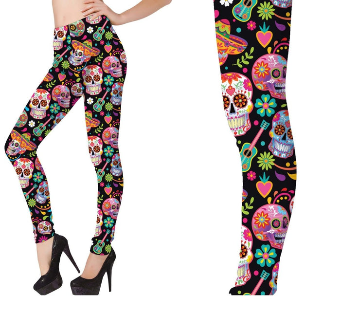 Dia De Los Muertos Legging van Fiestas Guirca koop je bij Partywinkel