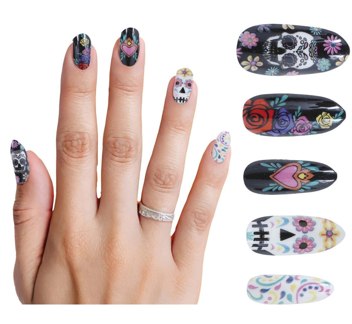 Dia De Los Muertos Nep Nagels 10st van Fiestas Guirca koop je bij Partywinkel