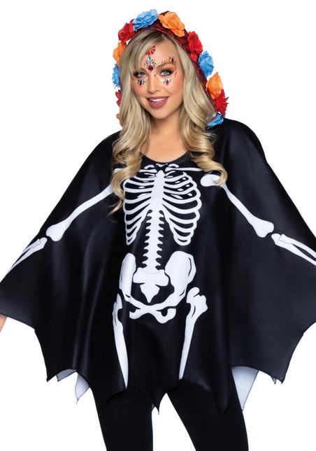 Dia De Los Muertos Poncho Dames Leg Avenue van Leg Avenue koop je bij Partywinkel