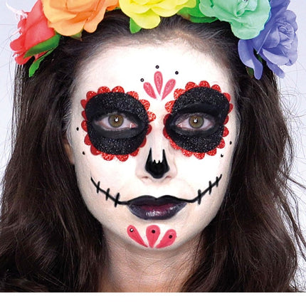 Dia De Los Muertos Schminkset 8 delig van Fiestas Guirca koop je bij Partywinkel