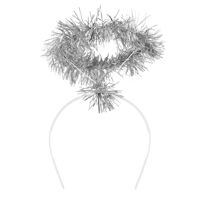 Diadeem Halo tinsel zilver van Boland koop je bij Partywinkel