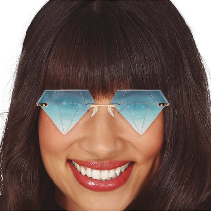 Diamant Bril Blauw van Fiestas Guirca koop je bij Partywinkel