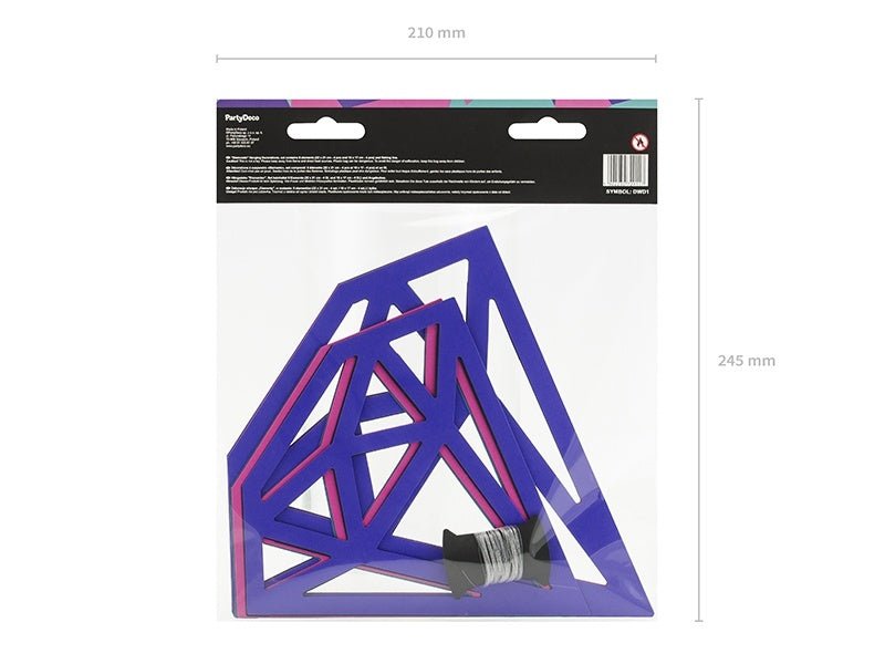 Diamant Hangdecoratie Set 8 delig van Partydeco koop je bij Partywinkel