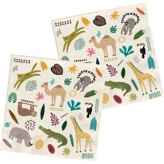 Dieren Servetten 33cm 20st van Folat koop je bij Partywinkel