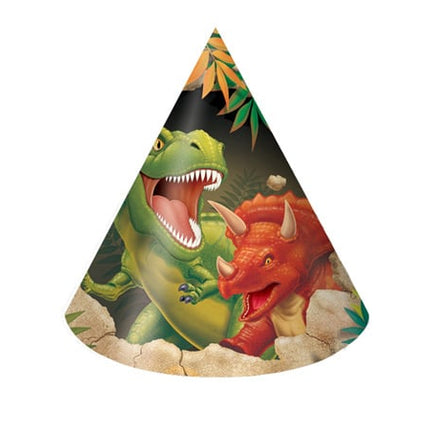 Dino Feesthoedjes 8st van Creative Converting koop je bij Partywinkel