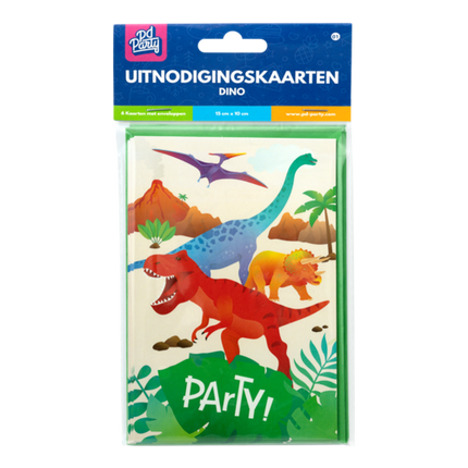 Dino Uitnodigingen 6st van Paper Dreams koop je bij Partywinkel