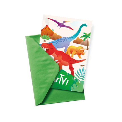 Dino Uitnodigingen 6st van Paper Dreams koop je bij Partywinkel