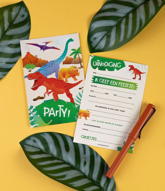 Dino Uitnodigingen 6st van Paper Dreams koop je bij Partywinkel