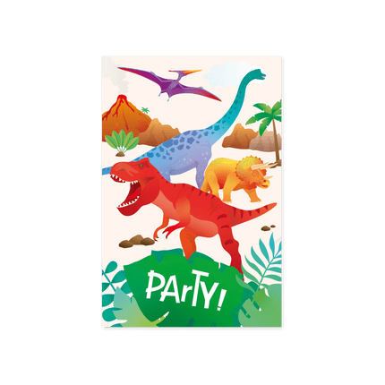 Dino Uitnodigingen 6st van Paper Dreams koop je bij Partywinkel