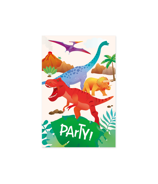 Dino Uitnodigingen 6st van Paper Dreams koop je bij Partywinkel