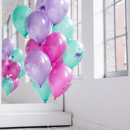 Dinosaurus Ballonnen Mix 30cm 12st van Folat koop je bij Partywinkel