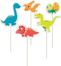 Dinosaurus Cocktailprikkers Gekleurd 12st van WeFiesta koop je bij Partywinkel