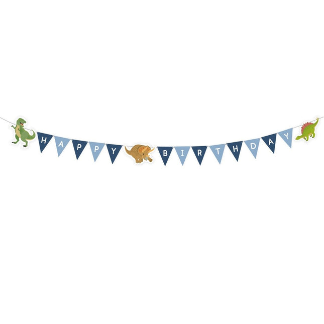 Dinosaurus Letterslinger Happy Birthday 1,8m van Riethmueller koop je bij Partywinkel