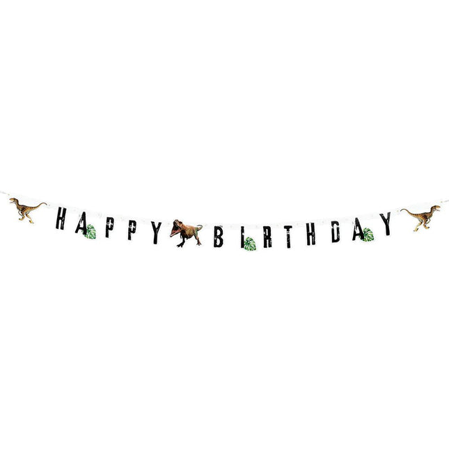 Dinosaurus Letterslinger Happy Birthday 2m van Boland koop je bij Partywinkel
