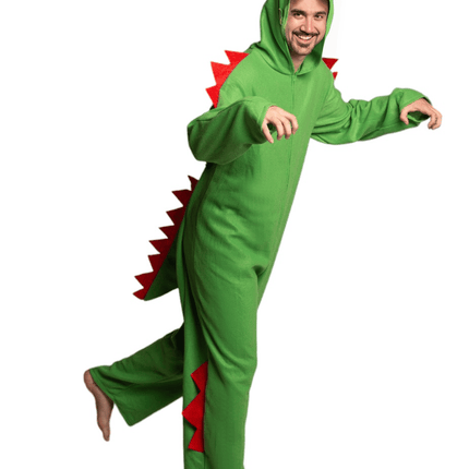 Dinosaurus Onesie Groen van Partychimp koop je bij Partywinkel