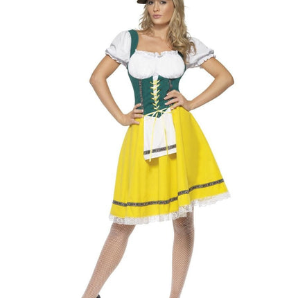 Dirndl Jurk Oktoberfest Geel van Smiffys koop je bij Partywinkel