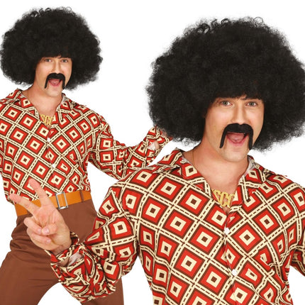 Disco 70S Blouse Heren Ruiten van Fiestas Guirca koop je bij Partywinkel