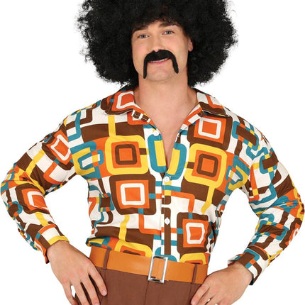 Disco 70S Blouse Heren Vierkant van Fiestas Guirca koop je bij Partywinkel
