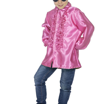 Disco 70S Blouse Roze Jongen van Wilbers & Wilbers koop je bij Partywinkel