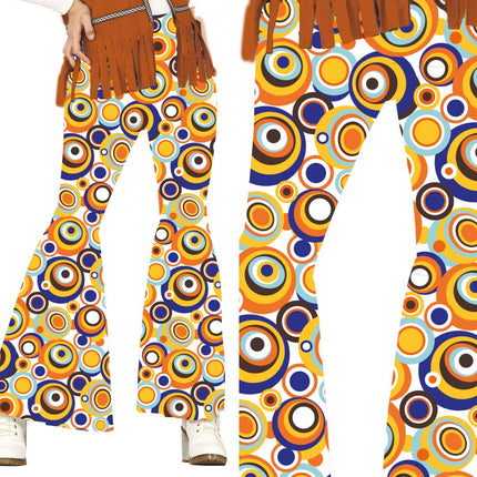 Disco 70S Broek Dames Rondjes van Fiestas Guirca koop je bij Partywinkel