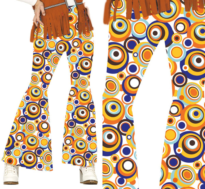 Disco 70S Broek Dames Rondjes van Fiestas Guirca koop je bij Partywinkel