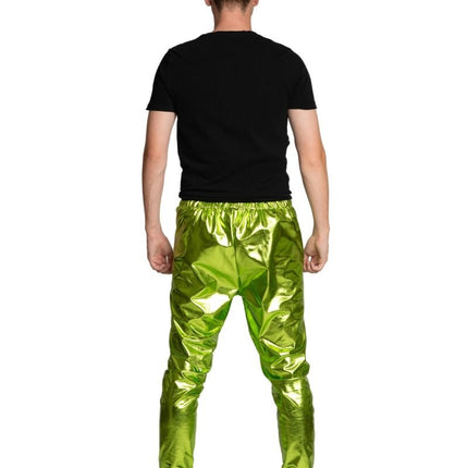 Disco 70S Broek Groen Metalic van Partychimp koop je bij Partywinkel