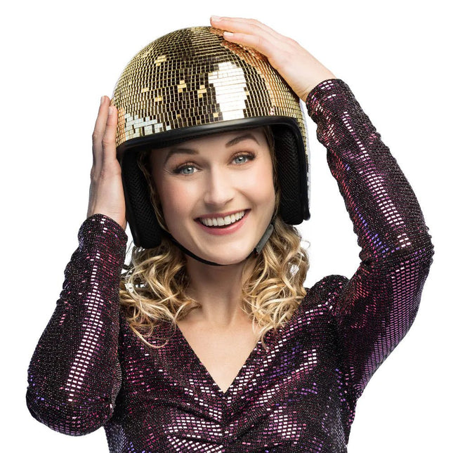 Disco 70S Helm Goud van Boland koop je bij Partywinkel