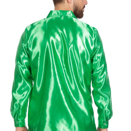 Disco Blouse Ruches Donkergroen van Wilbers & Wilbers koop je bij Partywinkel