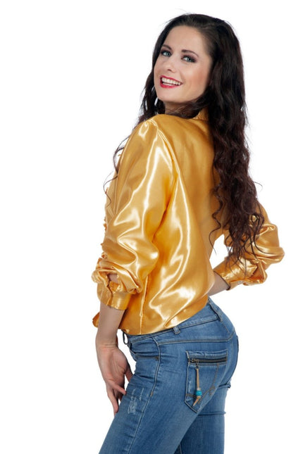 Disco Blouse Ruches Goud van Wilbers & Wilbers koop je bij Partywinkel