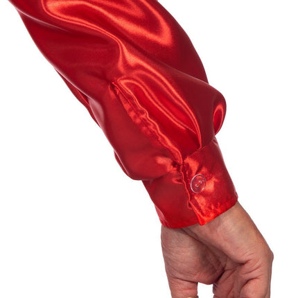 Disco Blouse Ruches Rood van Wilbers & Wilbers koop je bij Partywinkel