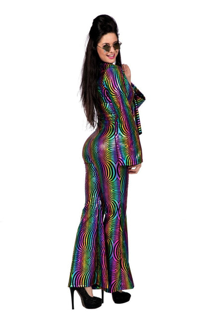 Disco Pak Gekleurd Dames Holografisch van Wilbers & Wilbers koop je bij Partywinkel