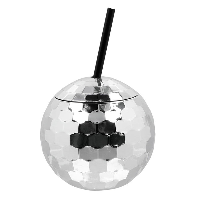 Disco Zilveren bekers Met Rietje van Boland koop je bij Partywinkel